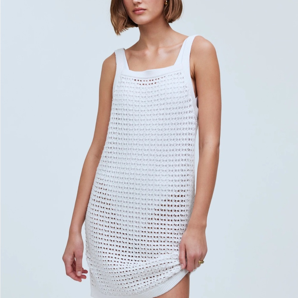 Madewell White Eyelet Swim Coverup